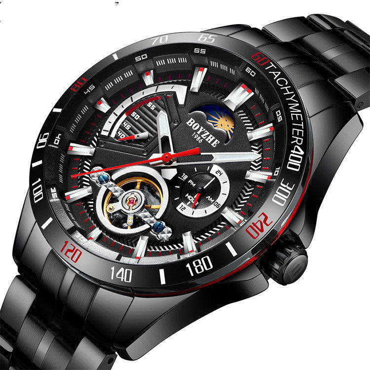 Montre imperméable en acier inoxydable masculin
