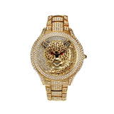 Leopard Design Rhinestone Decorated Watch