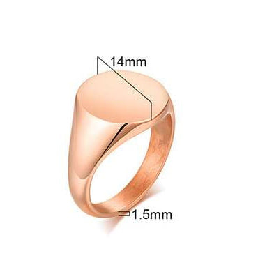 クラシック フラット ステンレス スチール リング