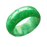 Ethnic Carved Emerald Jade Ring