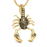 Titanium Steel Scorpion Pendant Necklace