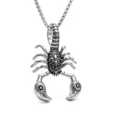 Titanium Steel Scorpion Pendant Necklace