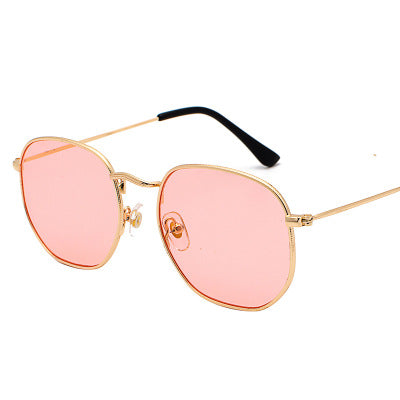 Lunettes de soleil semi-tour à cadre en métal classique