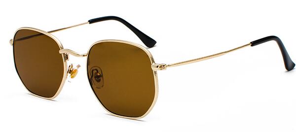 Classic Metal Frame Semi-Round Sunglasses