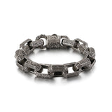 Ancient Pattern Titanium Chain Bracelet
