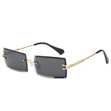 UV-400 Grade Square Rimless Sunglasses