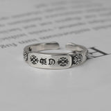 925-Sterling Silver Geometry Adjustable Ring