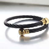 Casual Steel Wire Braided Cuff Bracelet