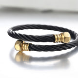 Casual Steel Wire Braided Cuff Bracelet