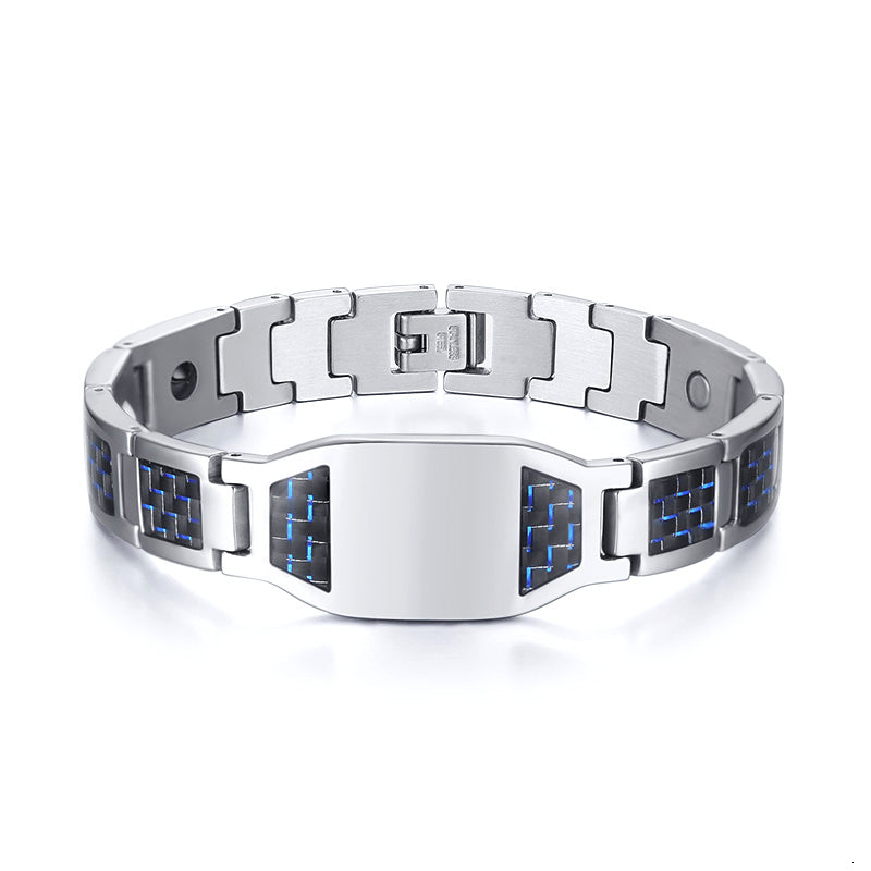 Bracelet aimant en carbone en titane franc-maçon