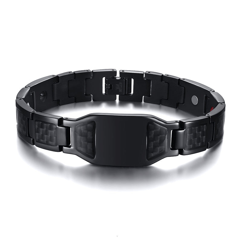 Bracelet aimant en carbone en titane franc-maçon