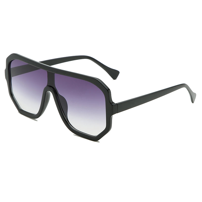 Gafas de sol retro de gran tamaño con montura grande de policarbonato