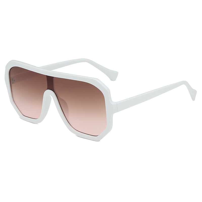 Gafas de sol retro de gran tamaño con montura grande de policarbonato
