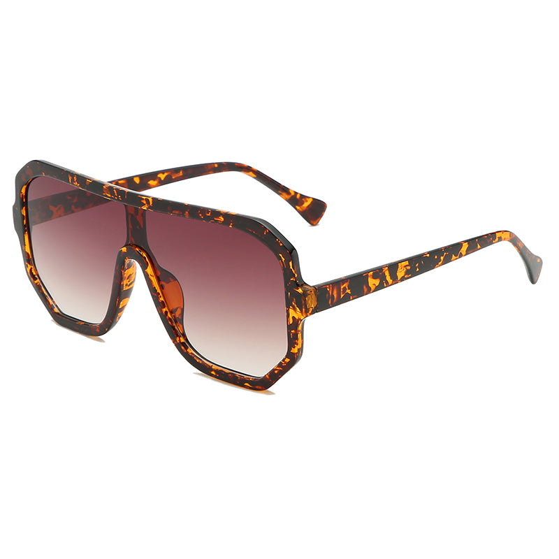 Gafas de sol retro de gran tamaño con montura grande de policarbonato