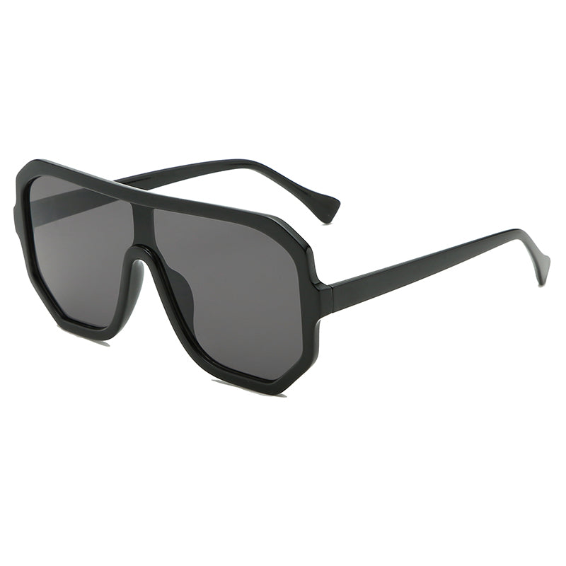 Gafas de sol retro de gran tamaño con montura grande de policarbonato