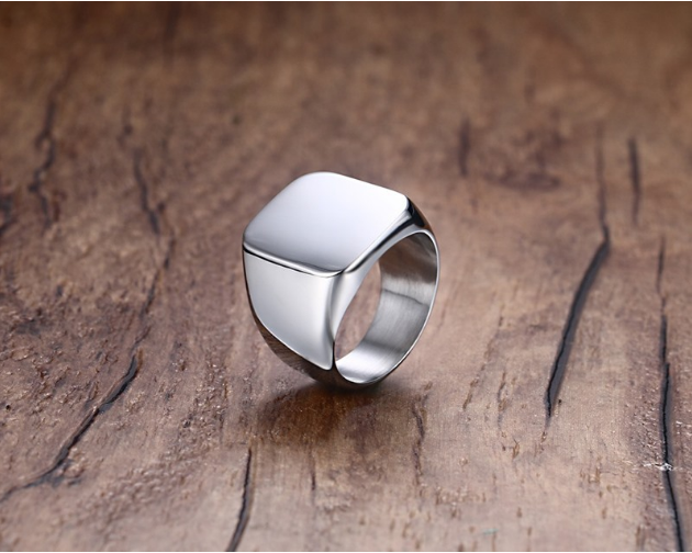 Metalic Black Titanium Polishing Stainless Ring