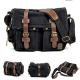 Canvas Leather Men's Messenger Bag