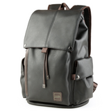Two Side Pockets PU Leather Backpack