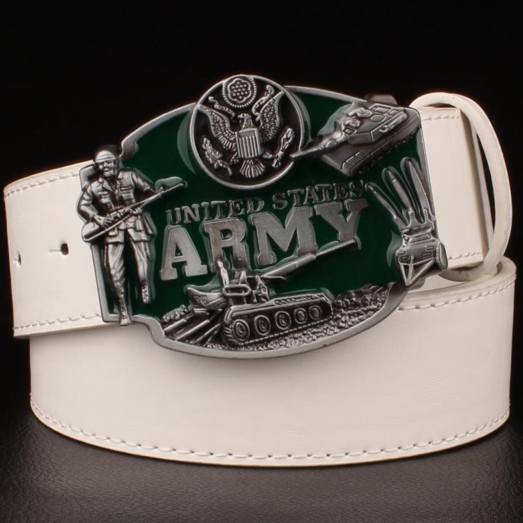 Army Bucklet Leather Belts