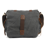 Canvas Leather Men's Messenger Bag