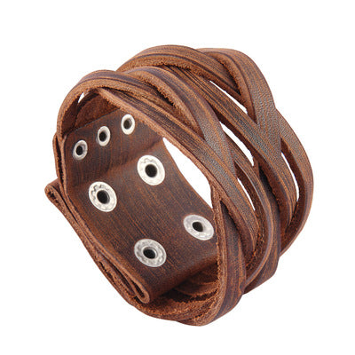 Vintage Leather Men Bracelet