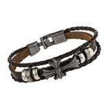 Cross Woven Rope Leather Bracelet