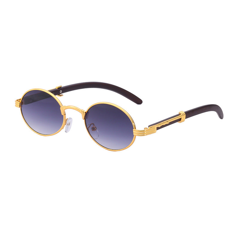 Lunettes de soleil rondes en métal rétro