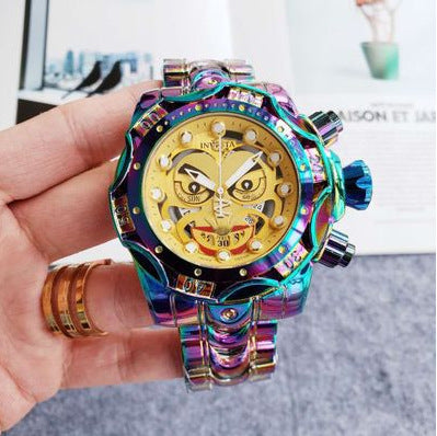 Clown Inver Quartz Alloy Case Watch