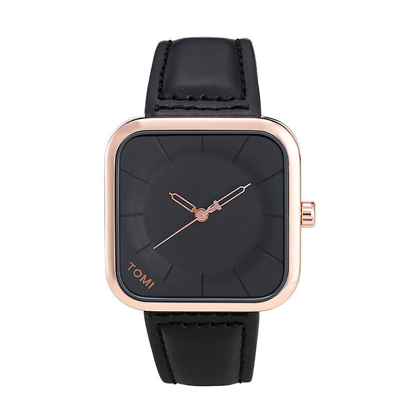 Minimalist Design Square Leather Watch