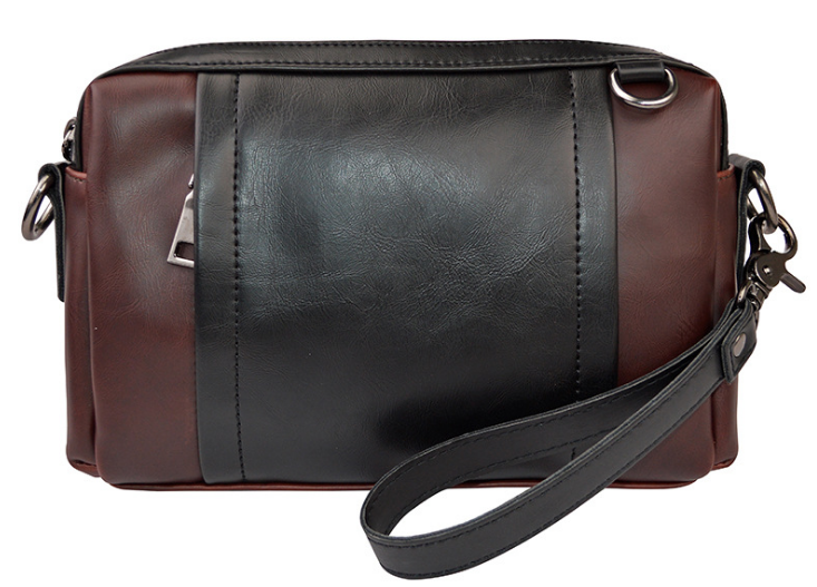 Bolso de mano pequeño de cuero PU sólido