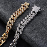 Luxurious Zircon Curb Chain Bracelet