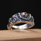 Geometric Craters Style Adjustable Ring