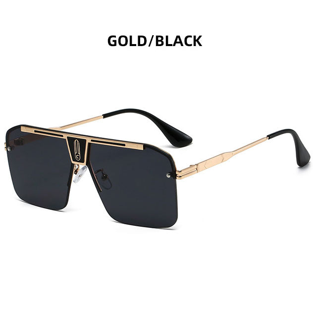 Lunettes de soleil PC à cadre métallique carré