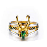 Anillo de aleación de diamantes de imitación creativo Loki