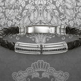 Roman Geometric Pendant Leather Bracelet