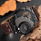Small Dial Double Round Case Watch