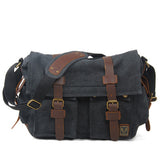 Canvas Leather Men's Messenger Bag