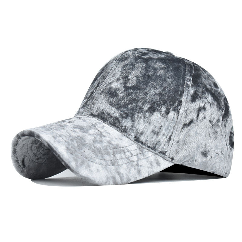 Gorra de béisbol de terciopelo sólido