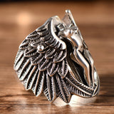 Vintage Headless Guardian Angel Wings Ring