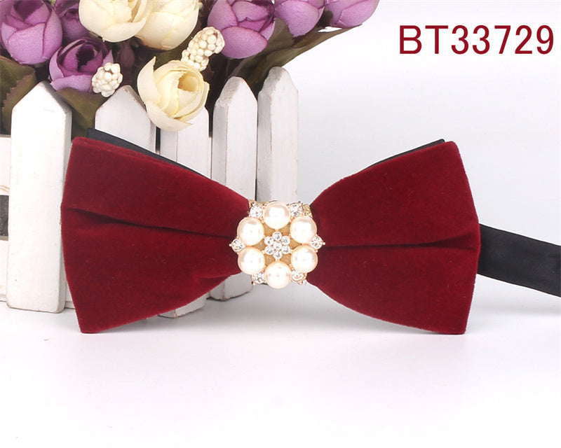 Metal Applique Red Bow Tie