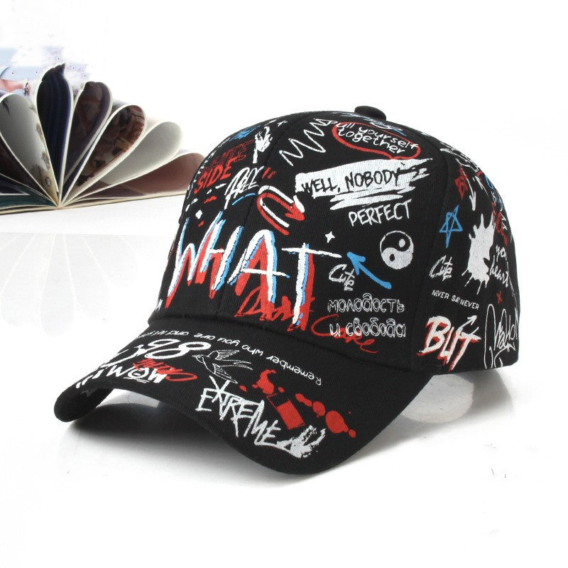 Colorful Graffiti Printed Cap
