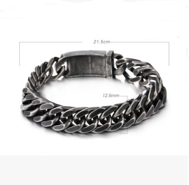 Vintage Black Braided Chain Bracelet