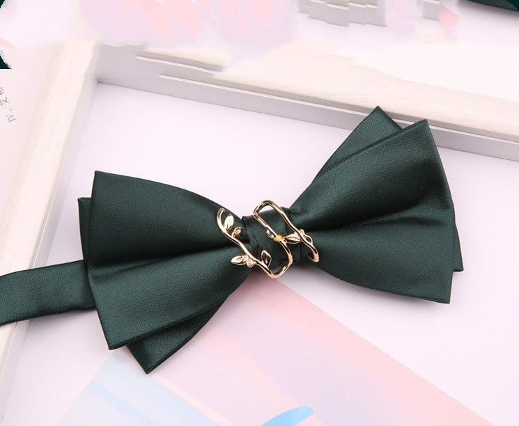 Leaf Vines Metal Applique Bow Tie