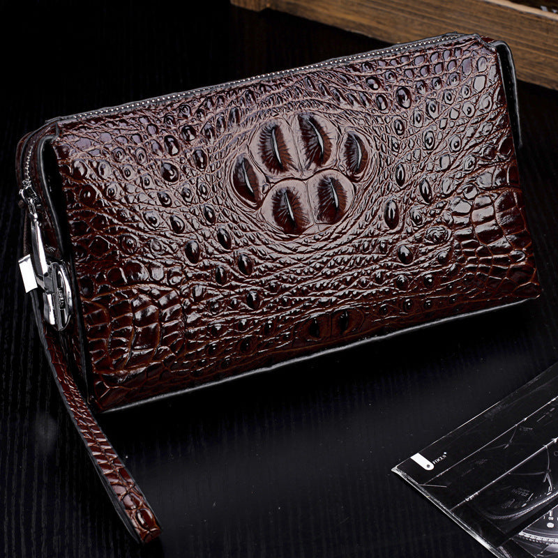 Sac d'embrayage de motif de peau crocodile