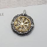 Retro Compass Titanium Steel Pendant Necklace