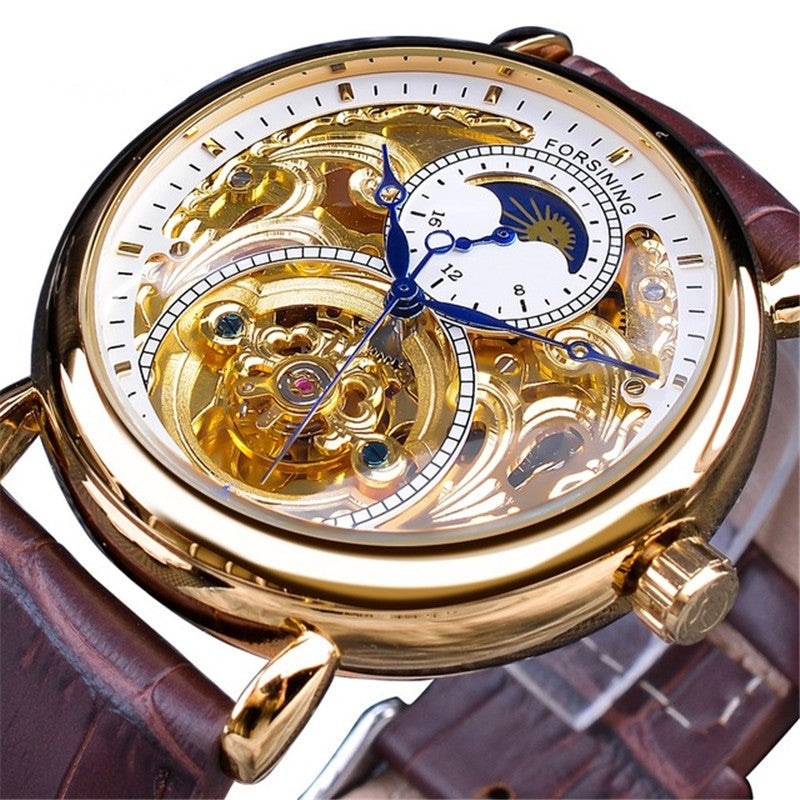 Elegant Gold Color Geometric Waterproof Watch