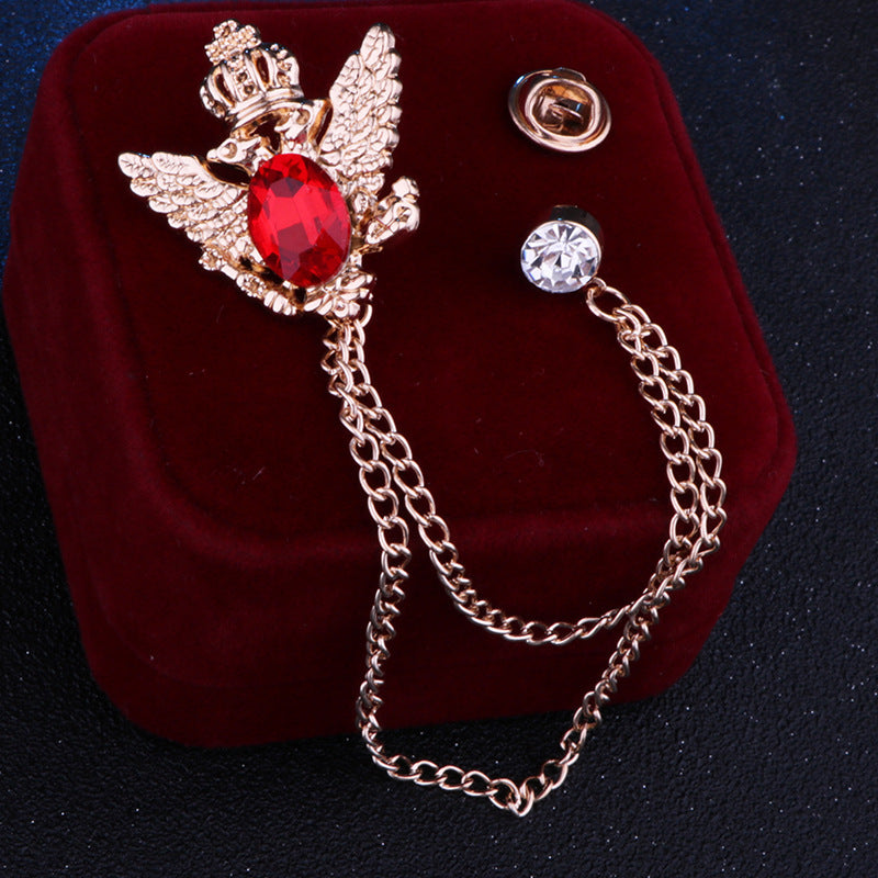 Retro Palace Style Rhinestone Chain Brooch