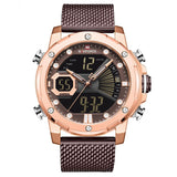 Round Luxury Stainless Steel Strap Watch