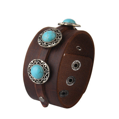 Vintage Leather Men Bracelet