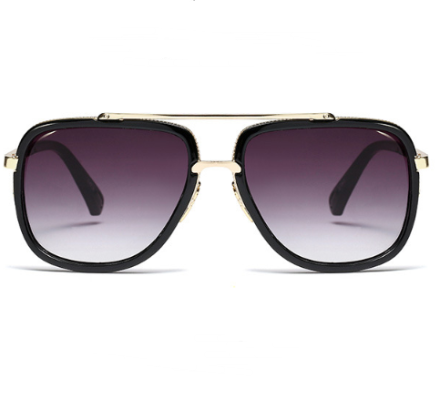 Gradation Lens Aviator Square Sunglasses